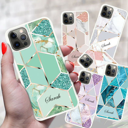 iPhone Personalised Marble Phone Case Cover - mazz land