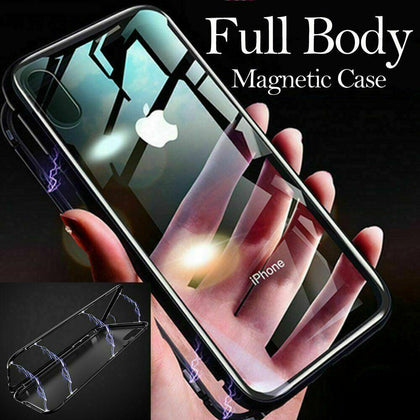 Samsung Double Sided Glass 360° Metal MAGNETIC Case - mazz land